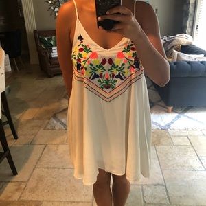 White embroidered sundress size Large